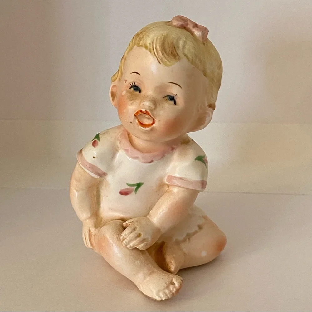 Vintage Sitting Piano Baby #295 Stamped Japan 3.5” No Chips or Cracks